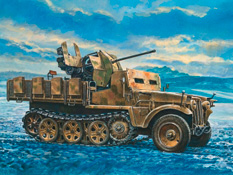 Sd. Kfz.10/5 Demag D7 with FLAK 38 - Italeri 371 ITA-00371