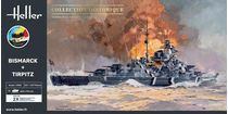 Maquettes bateaux : Starter set Bismarck + Tirpitz Twinset 1/400 - Heller 55078