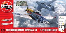 Maquette chasseurs : Messerschmitt Me262 & P-51D Mustang Dogfight Double - 1:72 - Airfix 050183 50183
