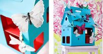 'MobileHome' en carton bleue