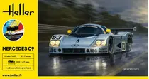 Maquette de voiture de course : Starter kit Mercedes C9 au 1/43 - Heller 56107