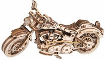 Puzzle 3D / Maquette bois - Moto Cruiser V-Twin mécanisée - 1:13 - Wooden City WR342