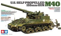 Maquette de tank américain : Canon SPG M40 155MM 1/35 - Tamiya 35351