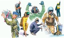 Figurines militaires : Pilotes et mécaniciens OTAN au 1/72 - Italeri 01246 1246