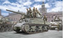 Maquette véhicule militaire : M4A1 Sherman et Infanterie - 1:35 - Italeri 06568 6568