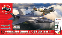 Kit de modélisme : Starter Set Supermarine Spitfire & F-35B Lightning II 1/72 - Airfix A50191