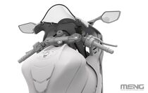 Maquette moto : Kawasaki ZX-10RR pré-peinte 1/9 - MENG MT008S