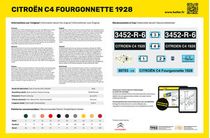 Maquette voiture de collection : Model set Citroën C4 Fourgonnettes 1928 - 1:24 - Heller 56703