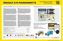 Maquette voiture de collection : Starter set : Renault 4 Fourgonnette F4 1/24 - Heller 58700