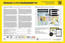 Maquette voiture de collection : Renault 4 Fourgonnette F4 1/24 - Heller 82700