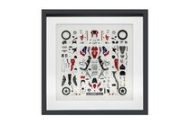 Panneau de pièces moto miniature : Honda CBR1000RR-R Fireblade SP rouge 1/12 - Tamiya 21243