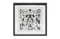 Panneau de pièces moto miniature : Parts Panel Honda CBR1000RR-R Fireblade SP noir 1/12 - 21244