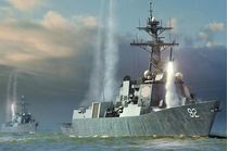 Maquette navire militaire : USS Momsen DDG-92 - 1:700 - Hobby Boss 83413