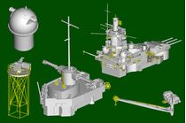 Maquette de navire de guerre : German Gneisenau Battleship au 1/350 - Trumpeter 05360 5360