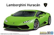 Maquette de voiture de sport : Lamborghini hurican au 1/24 - Aoshima 20228