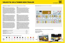 Maquette de camion : Volvo F12-20 G.T.1 & Timber Semi Trailer - 1/32 - Heller 81704
