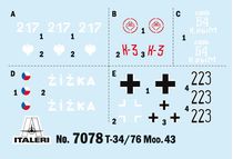 Maquette militaire : T-34-76 Modèle 1943 - 1:72 - Italeri 07078 7078 - france-maquette.fr