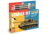 Coffret cadeau véhicule militaire : Starter set Pz.Kpfw.VI Tiger I Ausf.H 1/56 - Italeri 75002