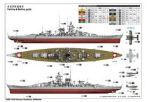 Maquette de navire de guerre : German Gneisenau Battleship au 1/350 - Trumpeter 05360 5360