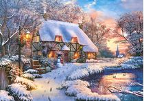 Puzzle Chalet en hiver - 500 pièces - Castorland 53278