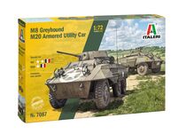 Maquette de char américain : M8 Greyhound / Véhicule utilitaire blindé M20 au 1/72 - Italeri 07087 - 7087