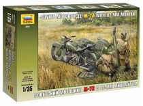 Maquette militaire : Moto M‐72 avec mortier 82mm - 1/35 - Zvezda 03651 3651