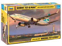 Maquette d'avion civil : Boeing 737 Max 8 - 1/144 - Zvezda 07026