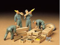 Figurines militaires : Équipage allemand et munitions de chars 1/35 - Tamiya 35188