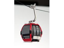 Télécabine oméga rouge pour téléphérique miniature