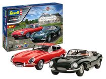 Maquettes voitures : Coffret cadeau 100 ans de Jaguar 1/24 - Revell 05667