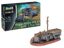 Maquette militaire : Krupp Protze KFZ 69 avec 3,7cm Pak 1/76 - Revell 03344