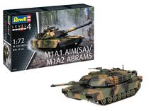 Maquette tank : M1A1 AIM(SA)/ M1A2 Abrams 1/72 - Revell 03346