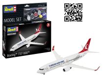 Coffret maquette avion civil : Model set Boeing 737-800 "Turkish Airlines" 1/144 - Revell 63772