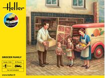 Coffret cadeau figurines : Starter Kit Famille d'épiciers 1/24 - Heller 58758