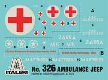 Maquette militaire : Jeep ambulance 1/4 ton. 4x4 au 1/35 - Italeri 326
