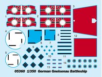 Maquette de navire de guerre : German Gneisenau Battleship au 1/350 - Trumpeter 05360 5360