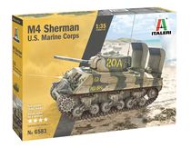 Maquette militaire : M4A2 Sherman U.S. Marine Corps - 1:35 - Italeri 06583 6583 - france-maquette.fr