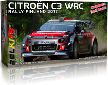 Maquette de voiture : Citroën C3 WRC Rallye Finlande 1/24 - Belkits 018