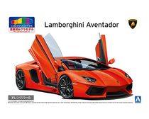 Maquette automobile : Lamborghini Aventador Orange Pearl 2011 1/24 - Aoshima 06201