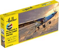 Maquette avion : Starter Kit Pilatus PC-6 B2/H2 Turbo Porter - Heller 35410