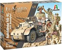 Maquette char d'assaut : AB 41 et infanterie italienne 1/35 - Italeri 6591