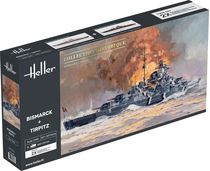 Maquettes bateaux : Bismarck + Tirpitz Twinset 1/400 - Heller 85078