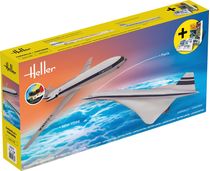 Maquette avions modernes : Starter kit Caravelle + Concorde 1/100 - Heller 52333