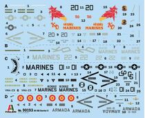 Maquette d'un chasseur militaire miltirôle : AV-8B Harrier II 1/72 - Italeri 90193