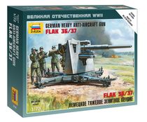 Maquette militaire : Canon FlaK 36/37 88 mm + servants - 1/72 - Zvezda 6158