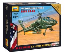 Maquette militaire : hélicoptère AH-64 Apache - 1/144 - Zvezda 7408 07408