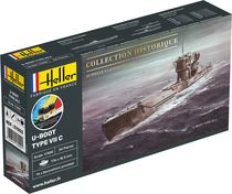 Maquette sous-marin : Starter Kit U-Boot Type VII C - 1:400 - Heller 57002