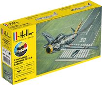 Maquette avion militaire : Starter Kit F-86F Sabre / Canadair CL-13 B Sabre VI - 1:72 - Heller 56277