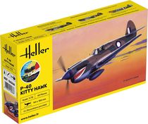 Maquette avion britannique : Starter Kit P-40 Kitty Hawk 1/72 - Heller 56266