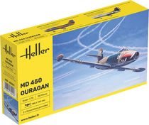 Maquette avion militaire : MD 450 Ouragan 1/72 - Heller 80201